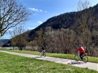 Radfahrer auf dem Moselradweg